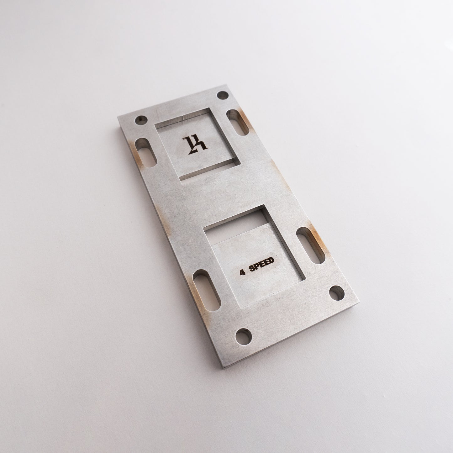 4-Speed Stainless Transmission Plate - Short, '65-'85