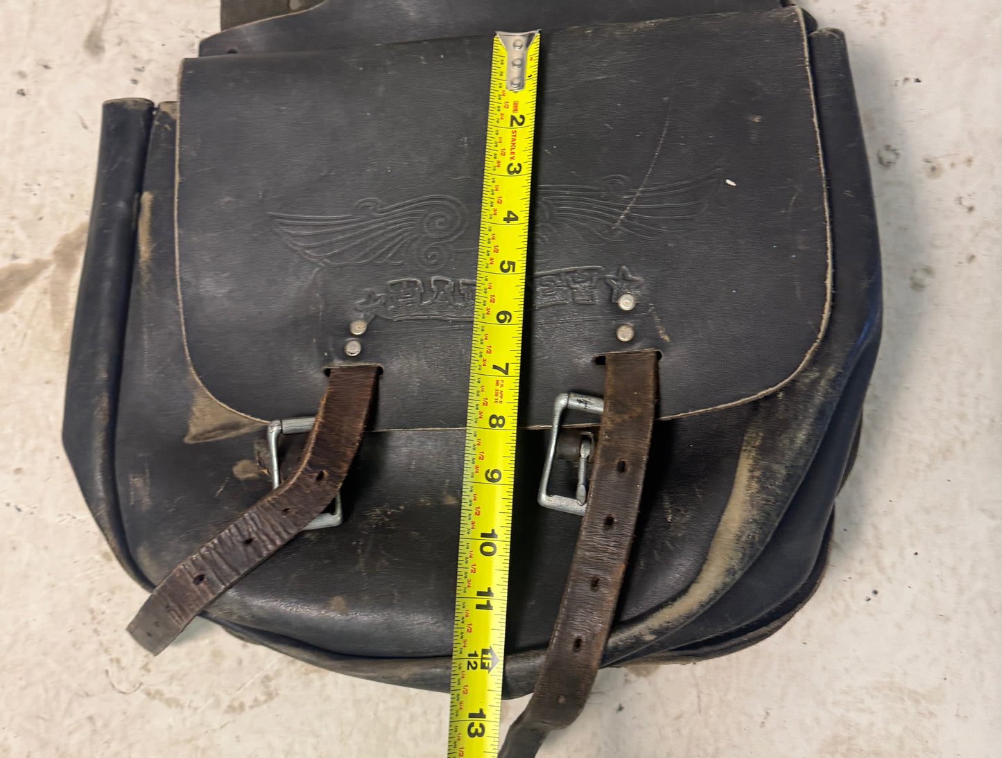 Vintage Leather Harley Saddle Bags
