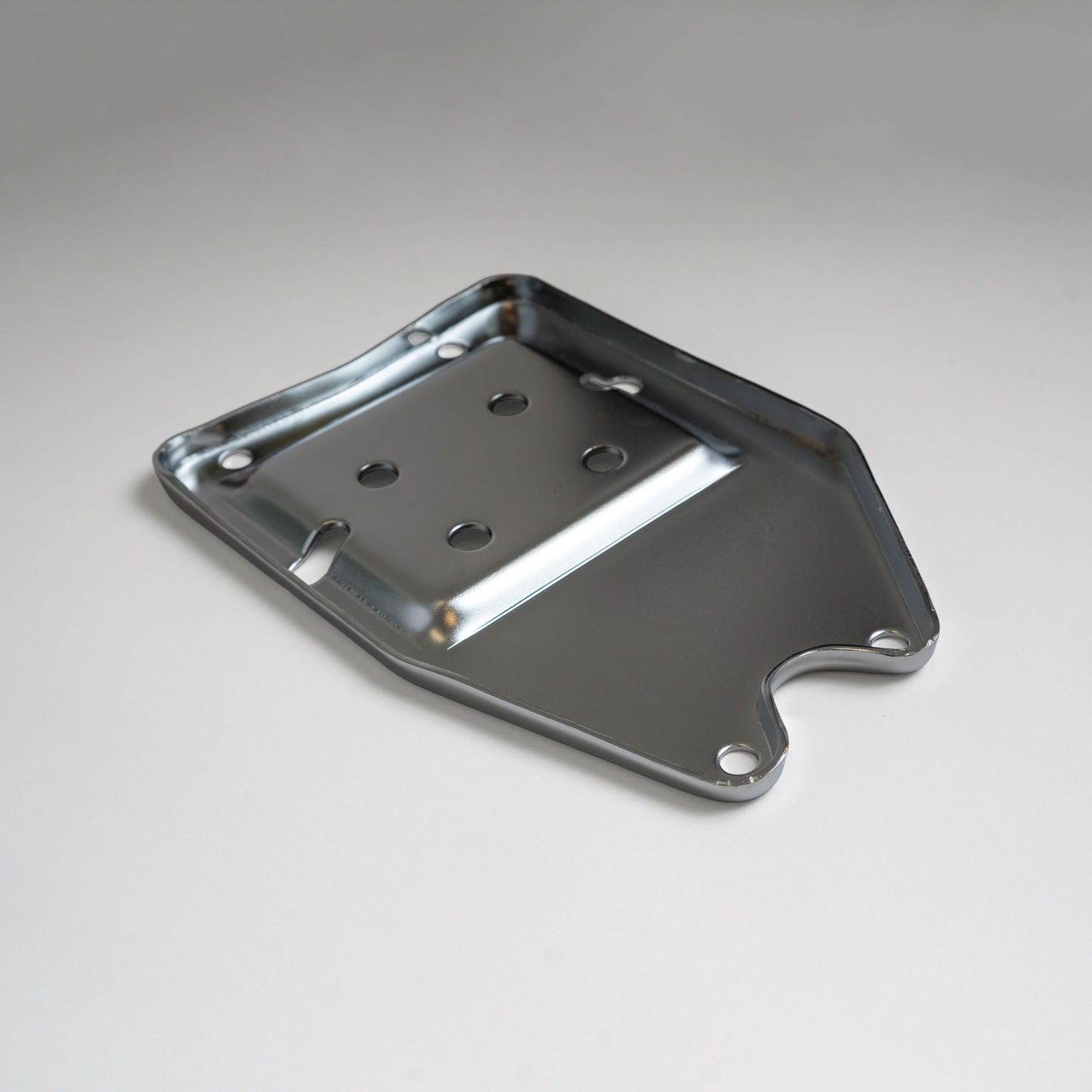 Chrome OEM Style Lower Oil Tank Plate - Battery Tray for Horseshoe Oil Tanks