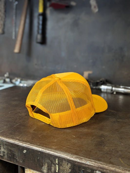 Krispy Choppers Badge Trucker Hat Gold