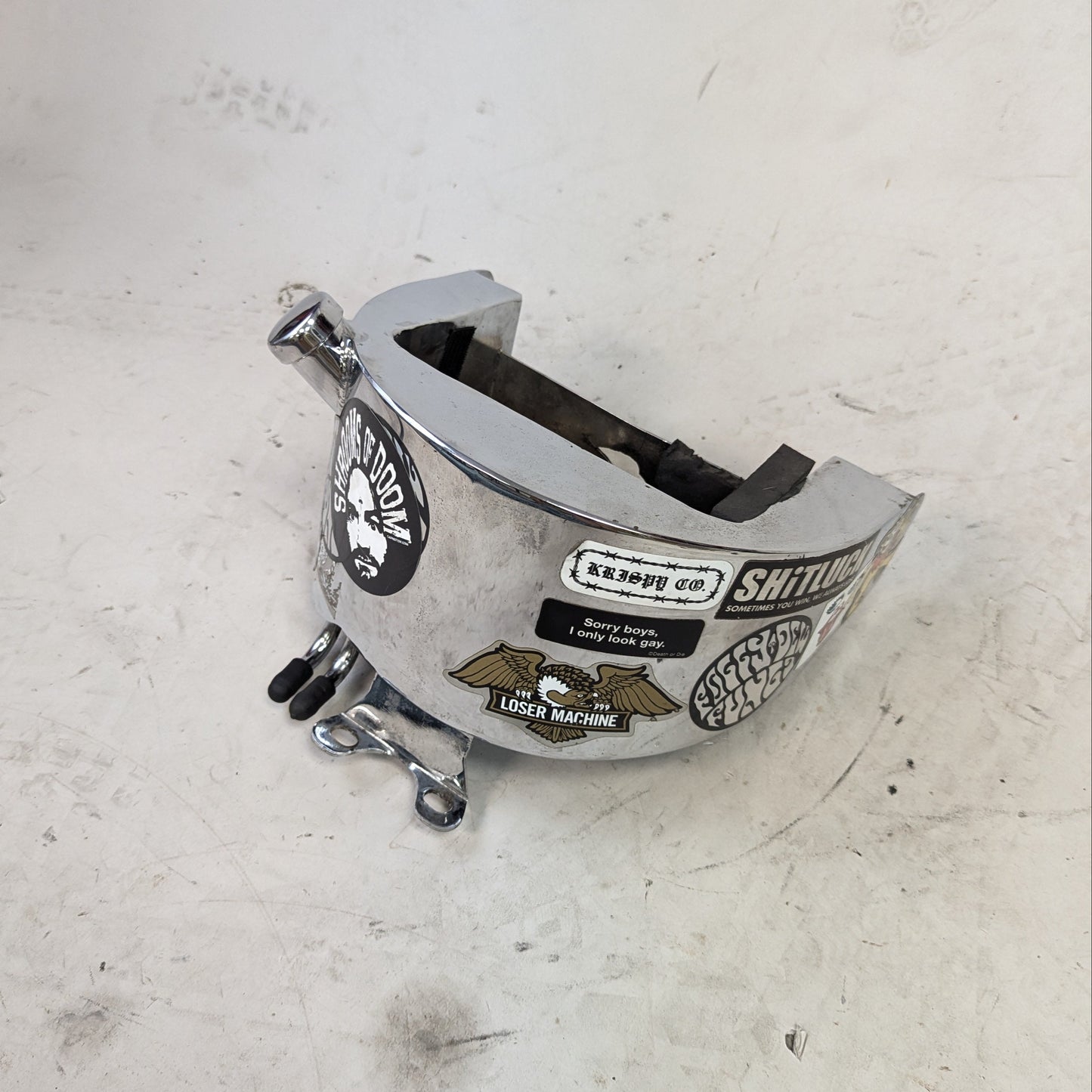 Stock Softail Oil Tank w/ Chopper Stickers