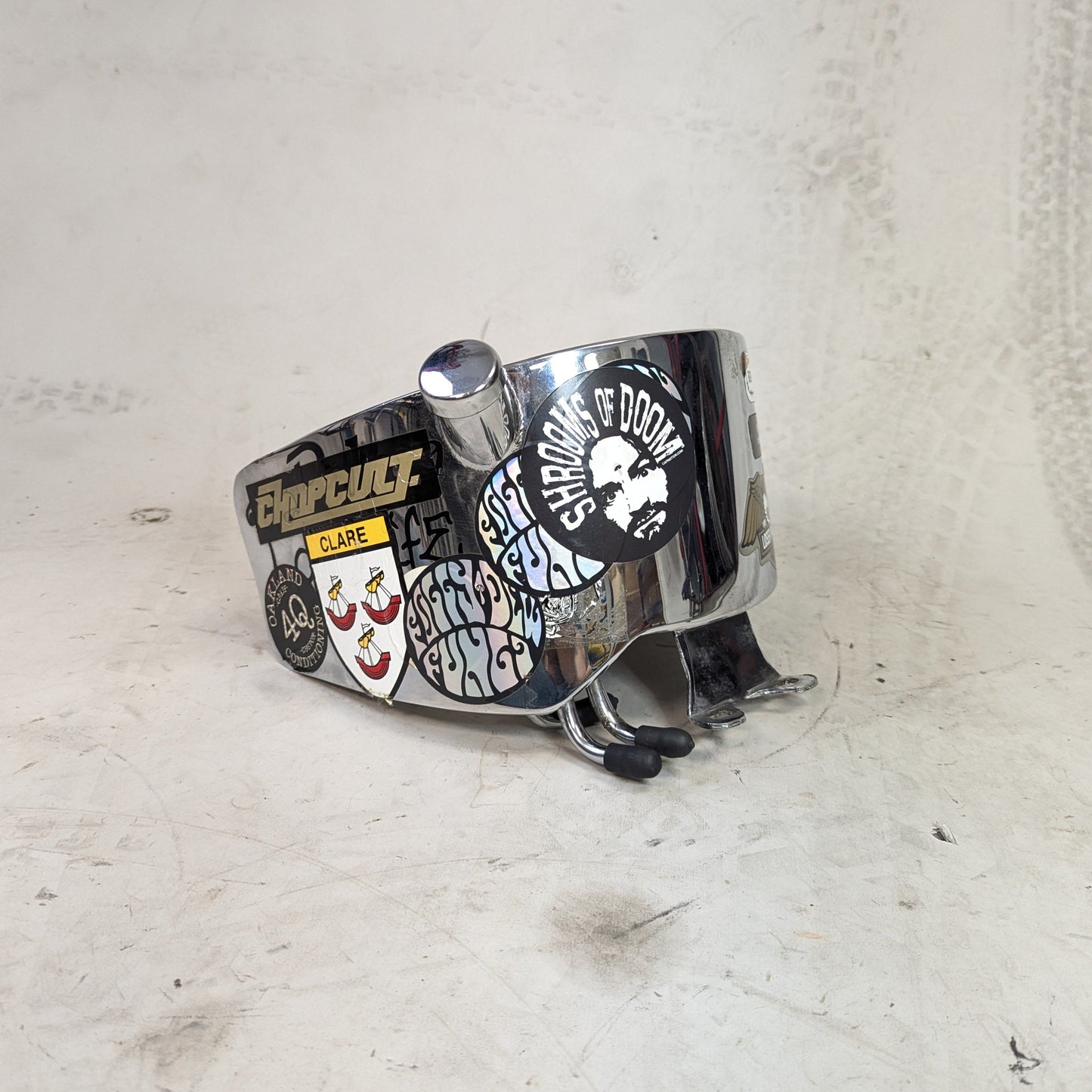 Stock Softail Oil Tank w/ Chopper Stickers