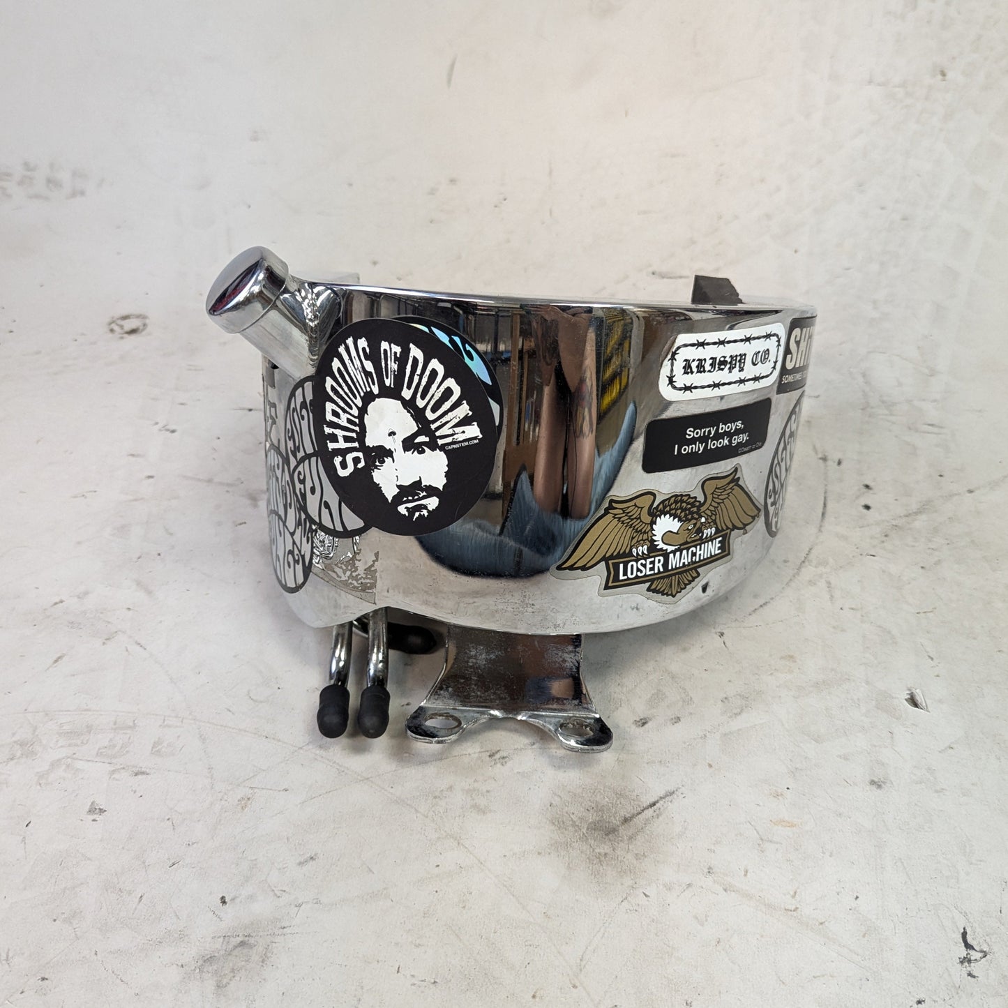 Stock Softail Oil Tank w/ Chopper Stickers