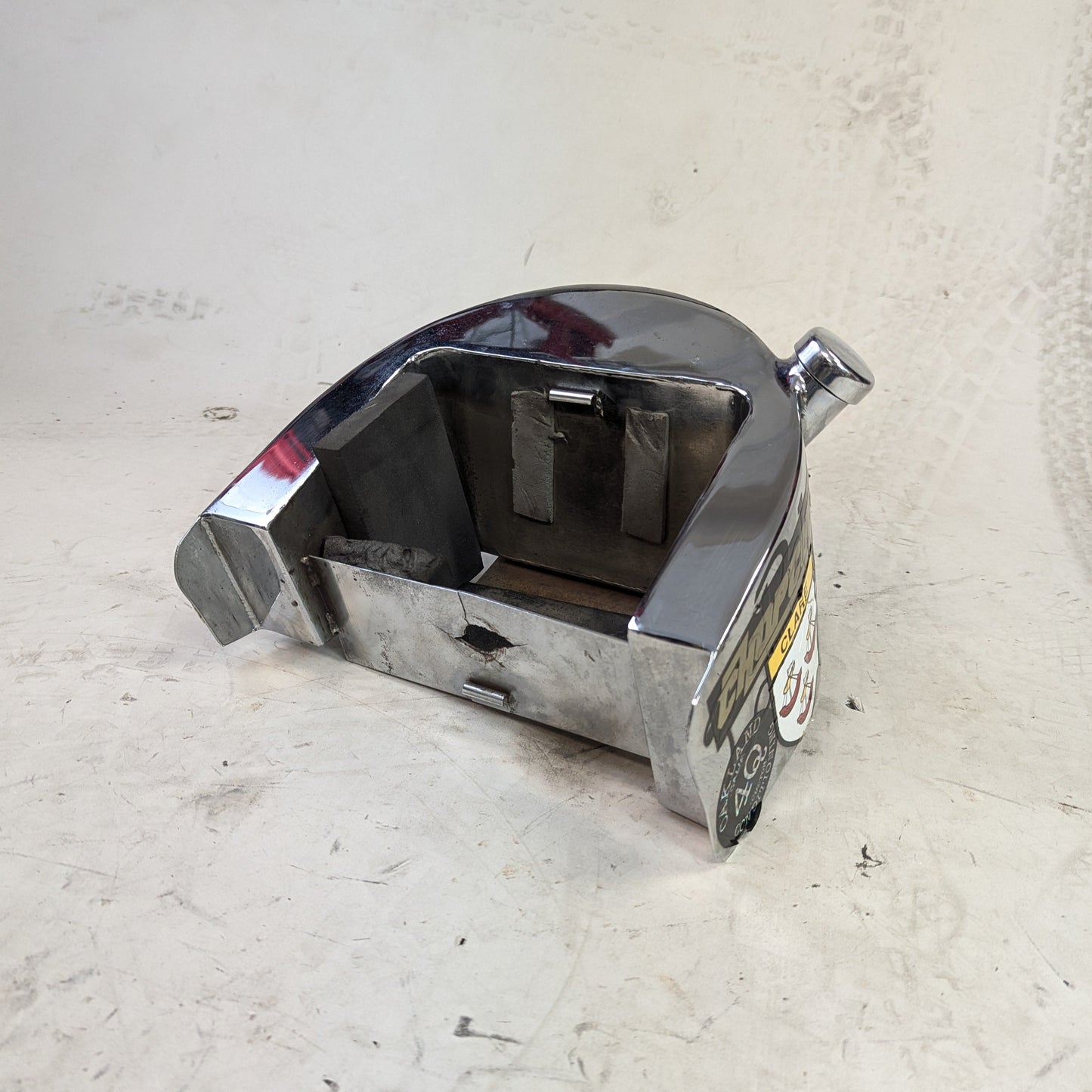 Stock Softail Oil Tank w/ Chopper Stickers