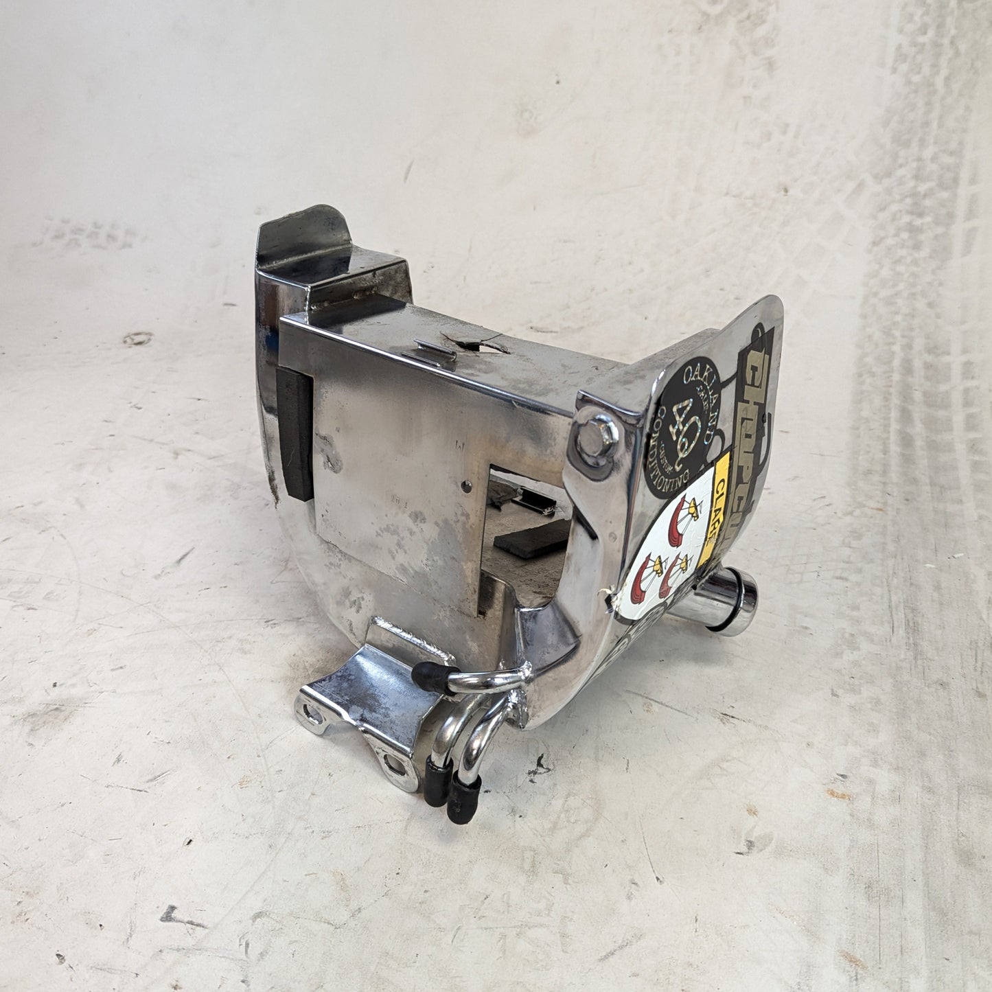 Stock Softail Oil Tank w/ Chopper Stickers