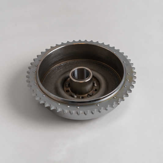 Chrome Mid Star Rear Brake Drum '67-'72