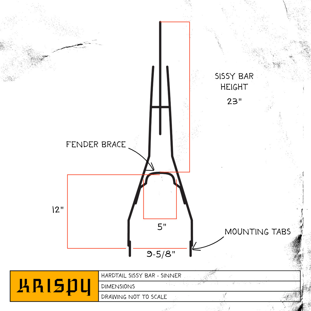 Sinner Sissy Bar - Square Stock