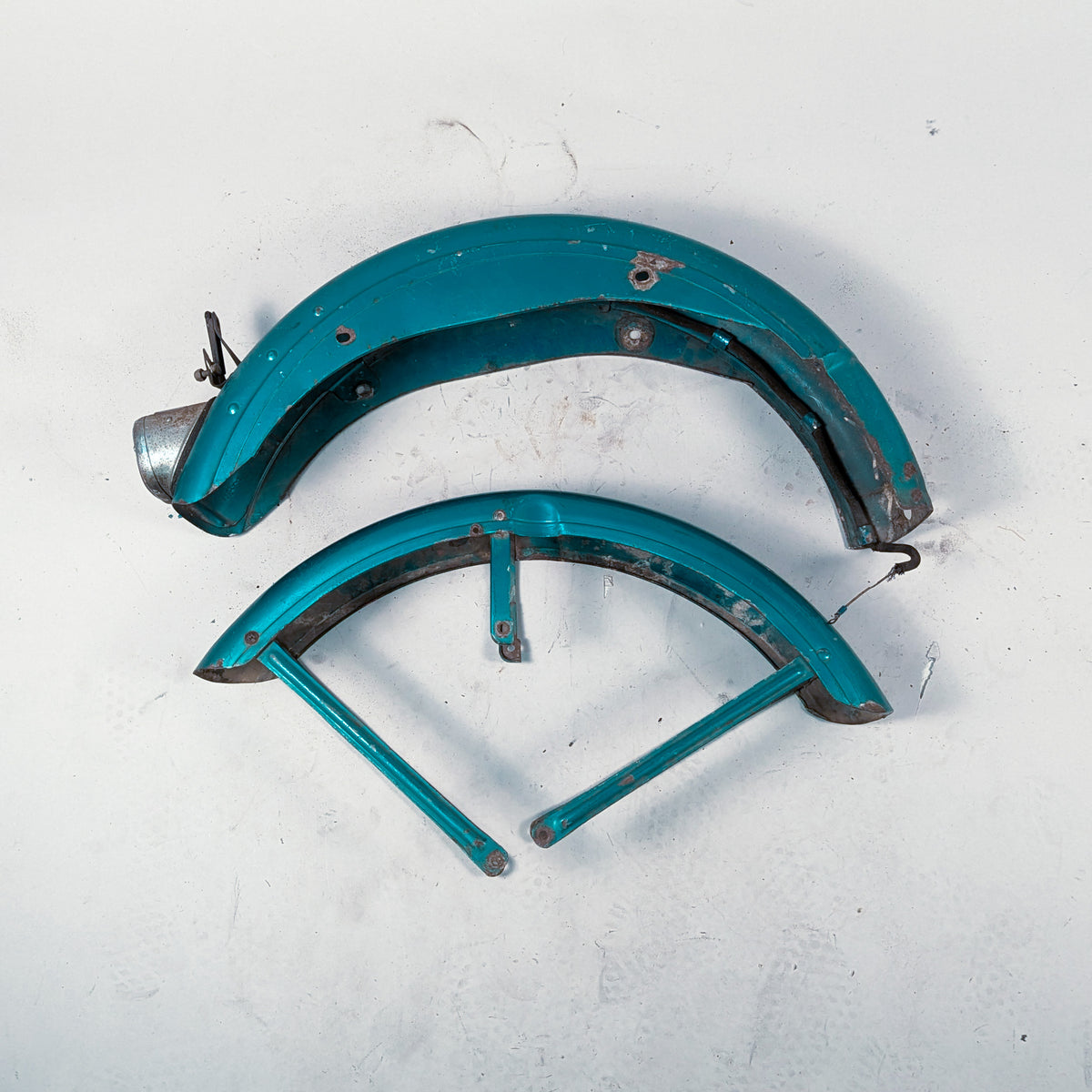 1960 Sportster Hi-Fi Turquoise & Birch White Tin Set