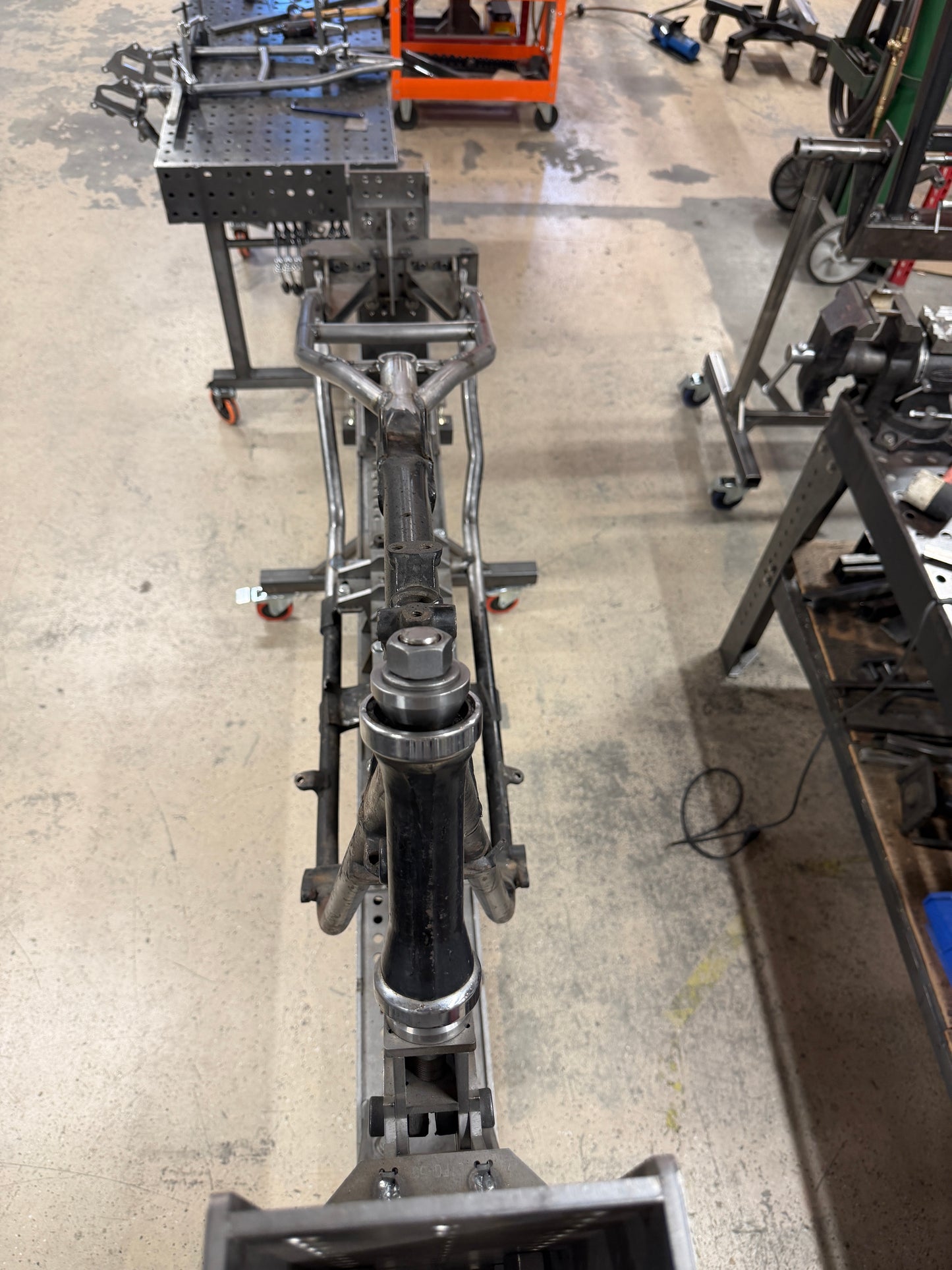 1974 Shovelhead Frame w/ Krispy Hard Tail Kit Installed