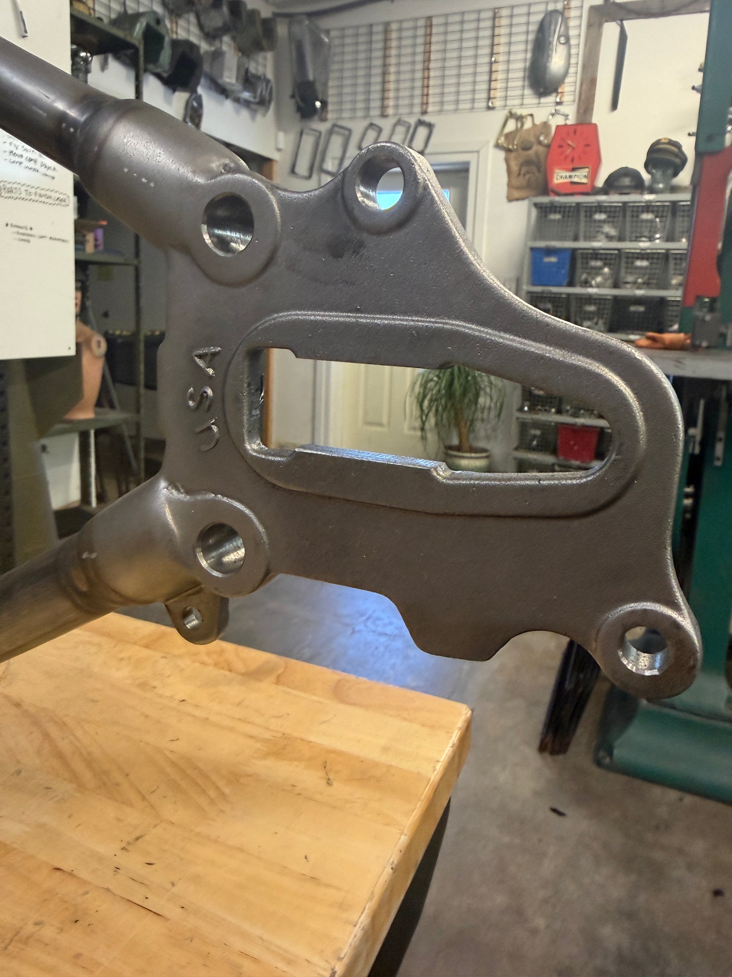 1974 Shovelhead Frame w/ Krispy Hard Tail Kit Installed
