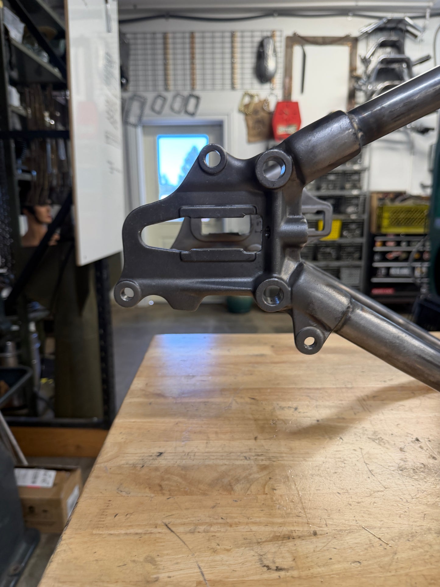 1974 Shovelhead Frame w/ Krispy Hard Tail Kit Installed