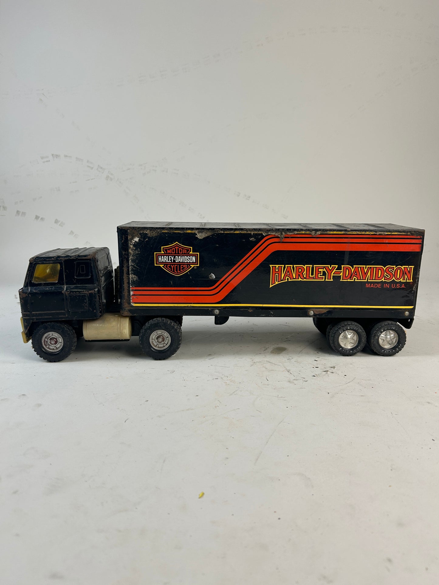 Vintage Harley Davidson Tractor Trailer Steel Diecast