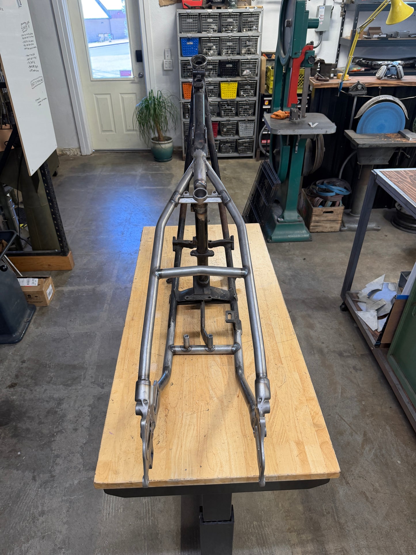 1974 Shovelhead Frame w/ Krispy Hard Tail Kit Installed