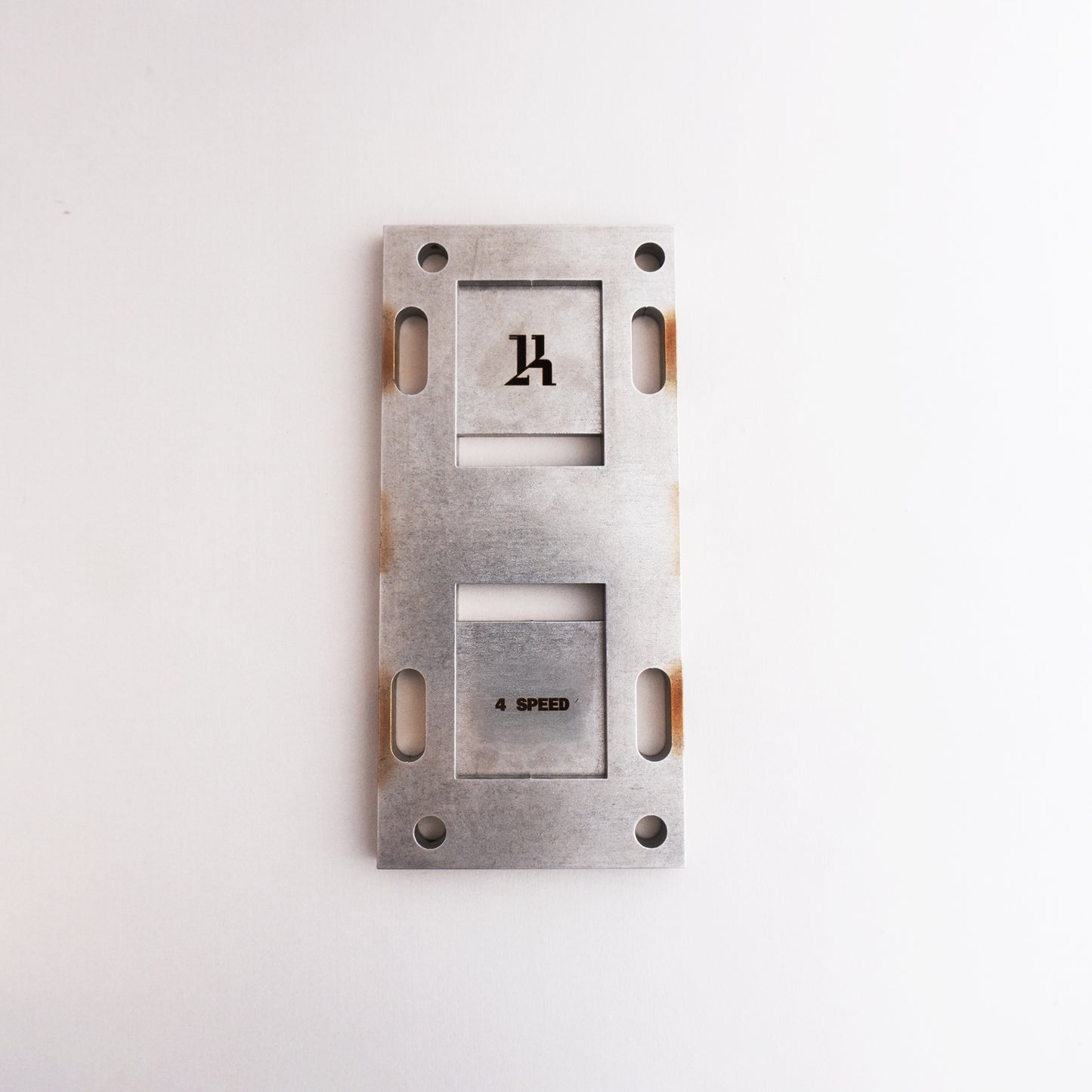 4-Speed Stainless Transmission Plate - Short, '65-'85