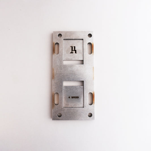 4-Speed Stainless Transmission Plate - Short, '65-'85