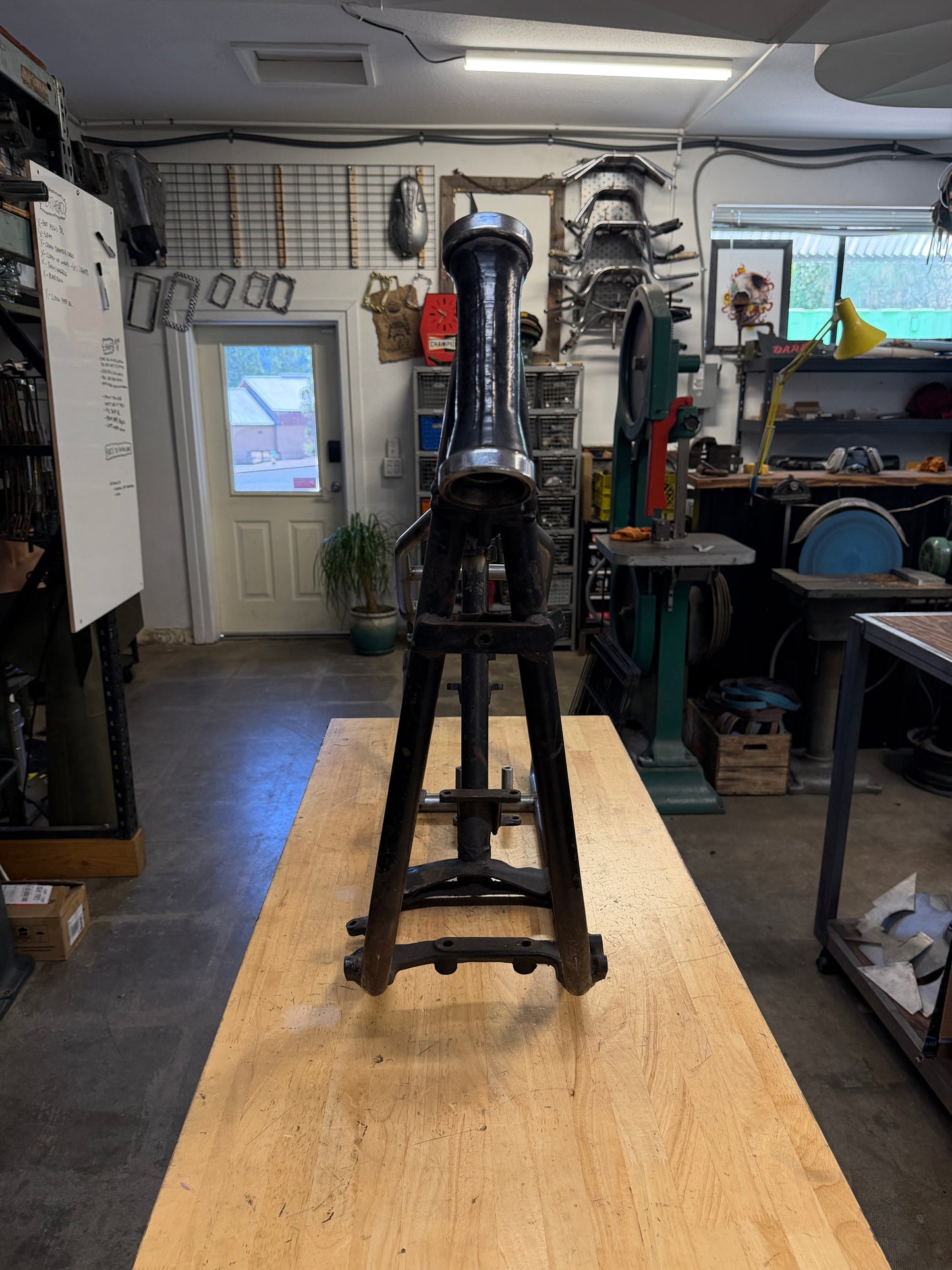 1974 Shovelhead Frame w/ Krispy Hard Tail Kit Installed