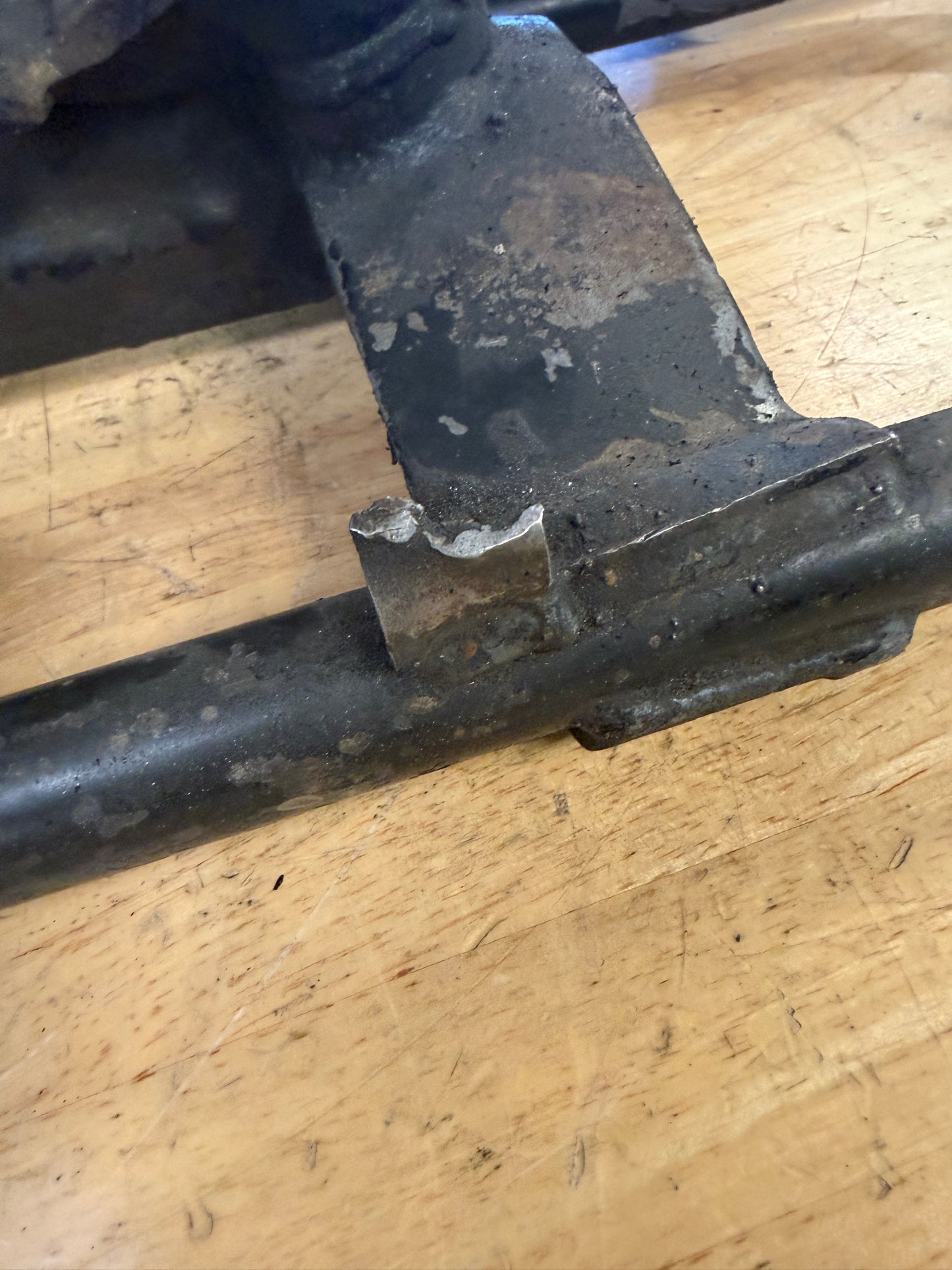 1974 Shovelhead Frame w/ Krispy Hard Tail Kit Installed
