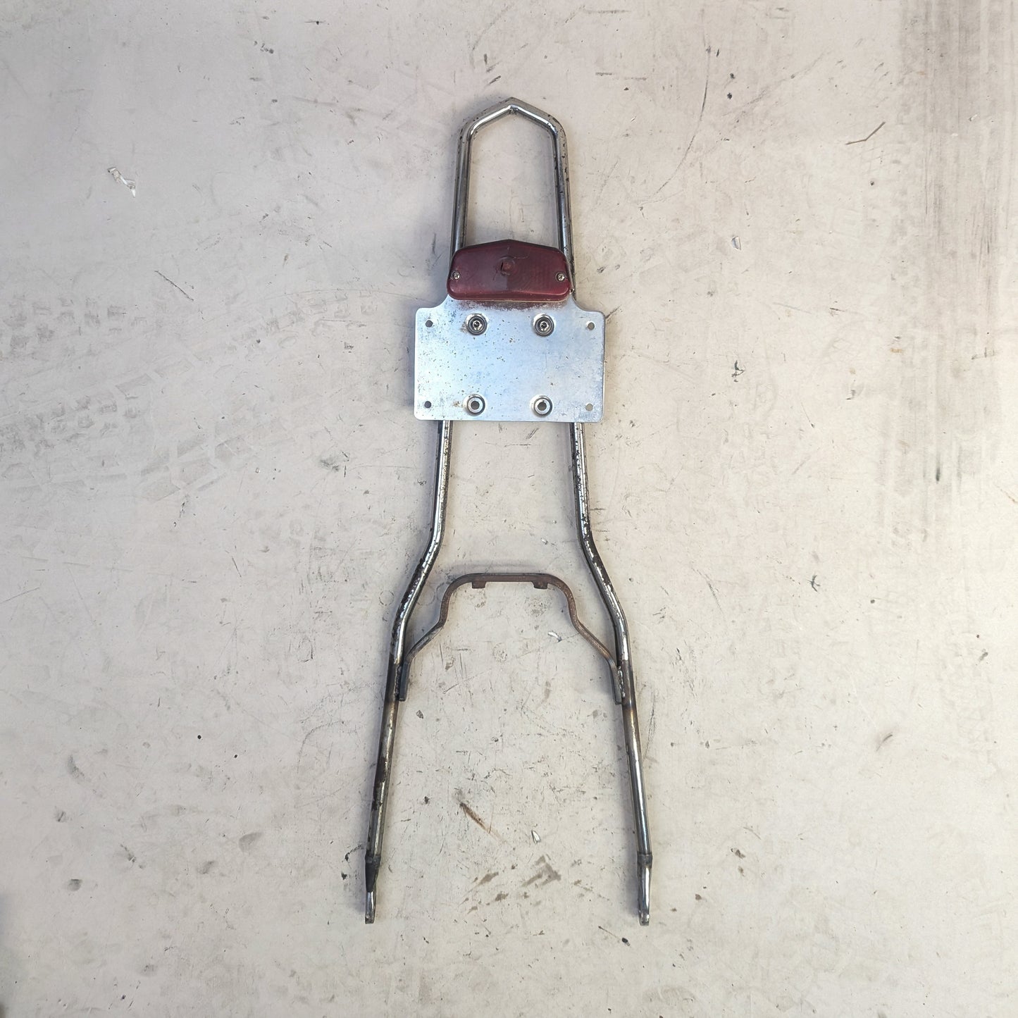 Crusty Chrome Sissy Bar
