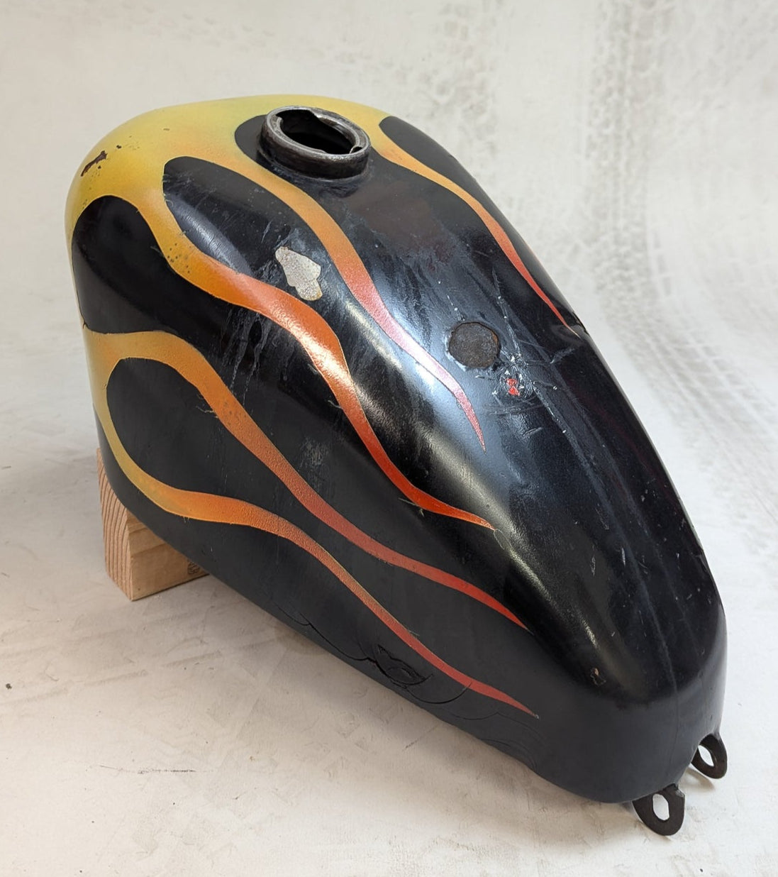Crusty Ol' Sportster Tank with Flames