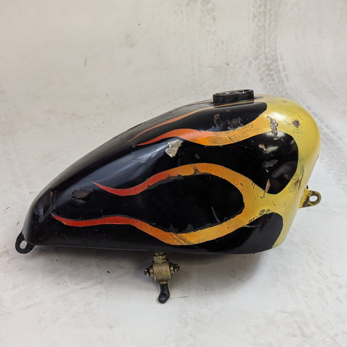 Crusty Ol' Sportster Tank with Flames