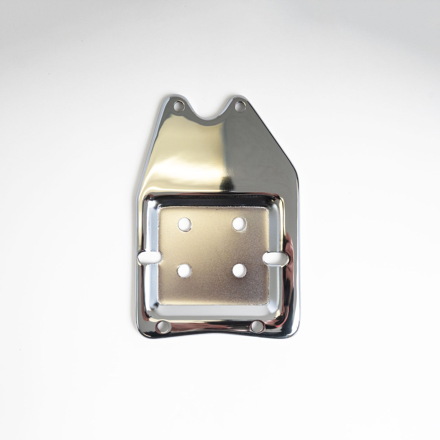 Chrome OEM Style Lower Oil Tank Plate - Battery Tray for Horseshoe Oil Tanks