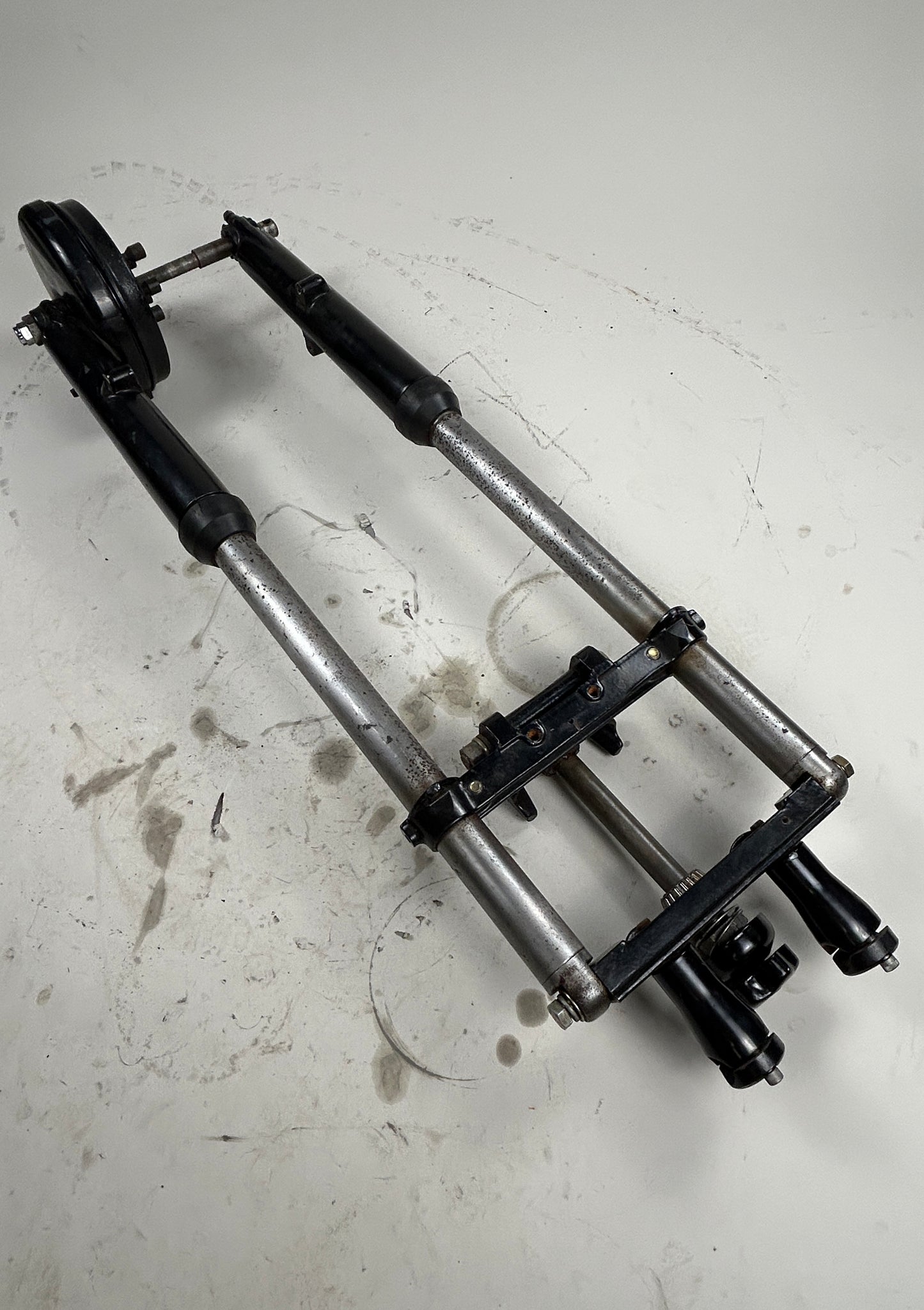 8" Over Panhead Wide Glide 41mm Adjustable Front End w/ Drum