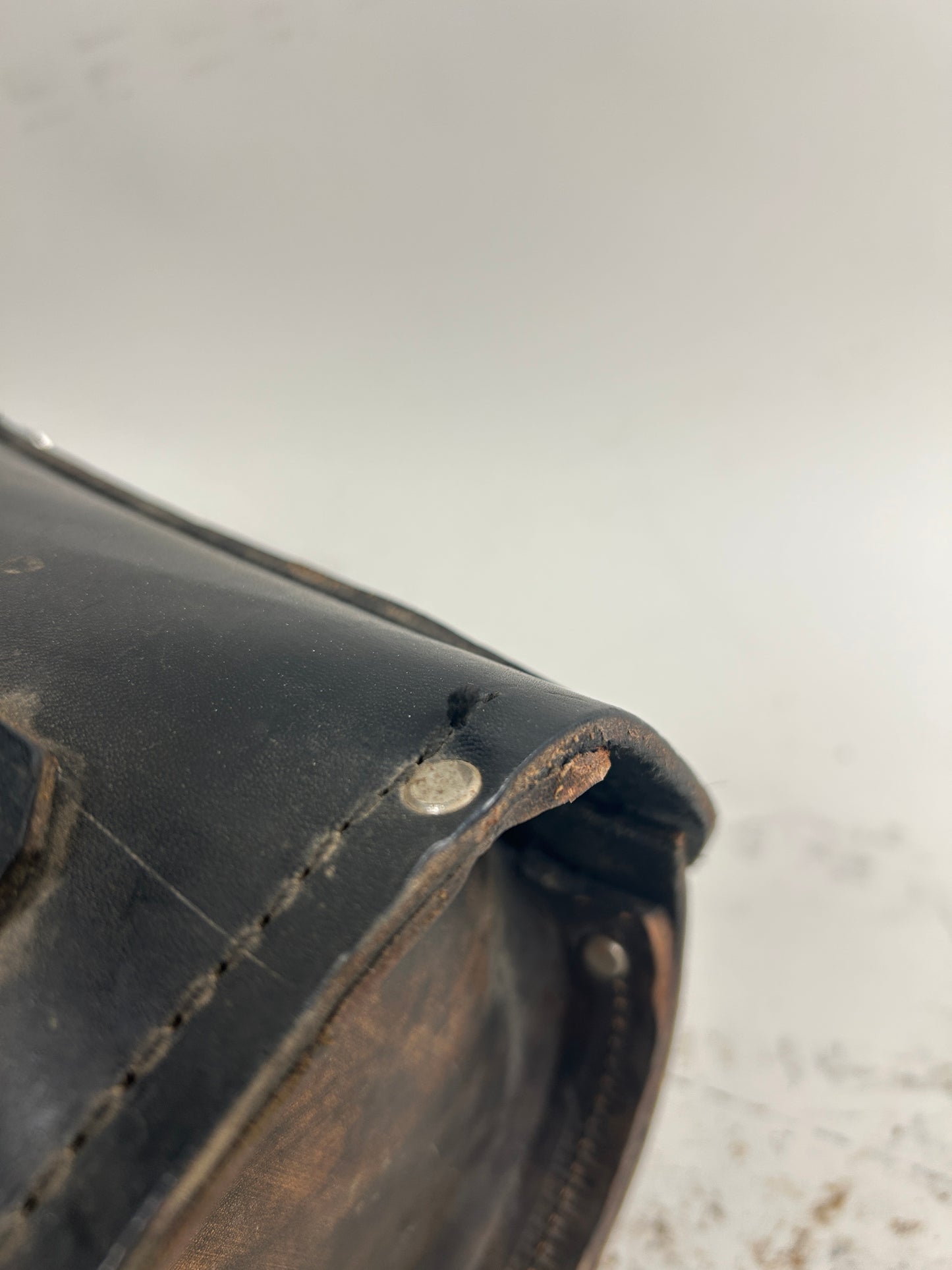 Vintage Round Leather Bag