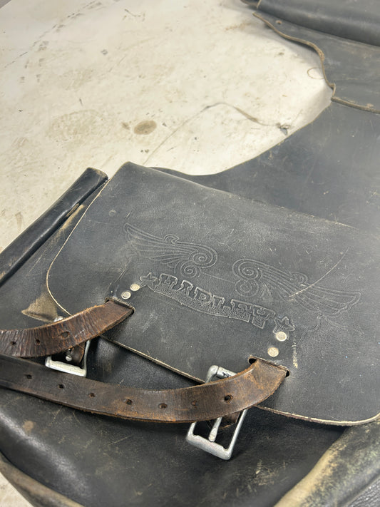 Vintage Leather Harley Saddle Bags