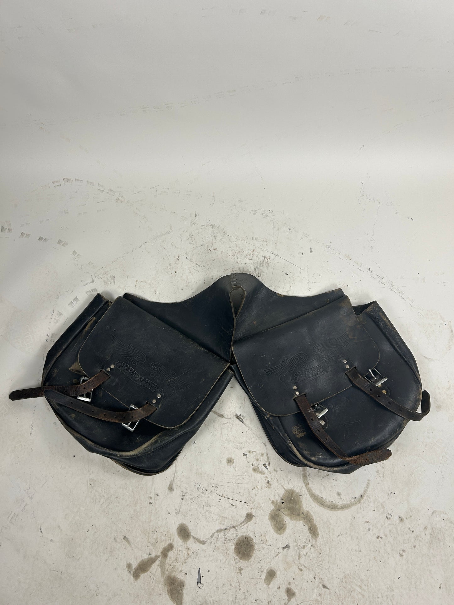 Vintage Leather Harley Saddle Bags