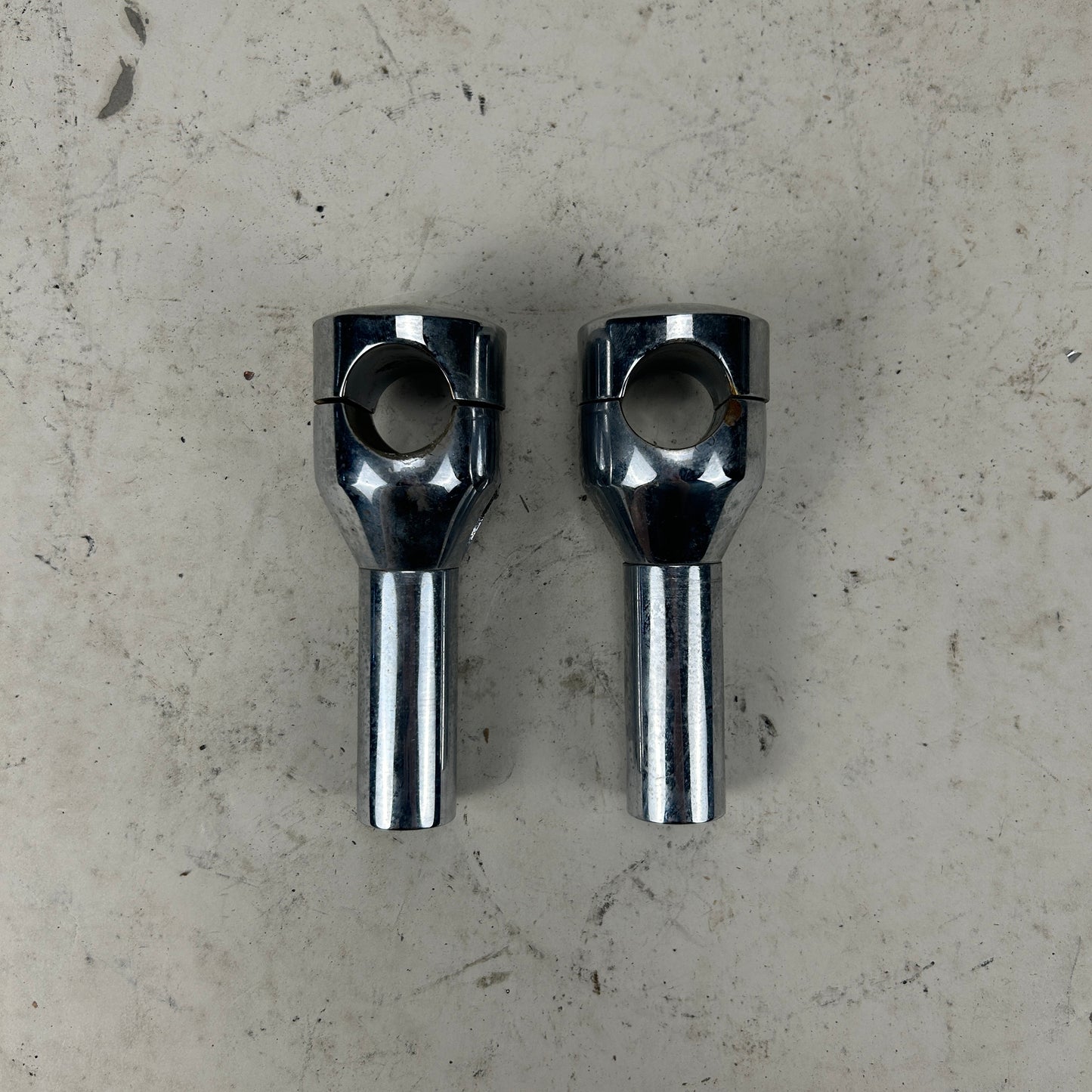 4" Smooth Top Chrome Risers