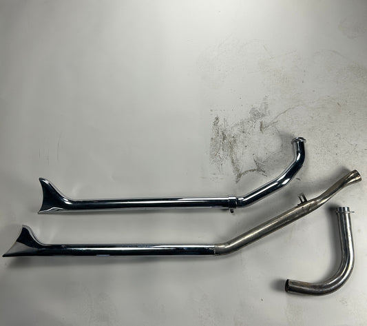 Shovelhead Upswept Fishtail Exhaust