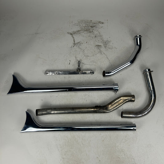 Shovelhead Upswept Fishtail Exhaust
