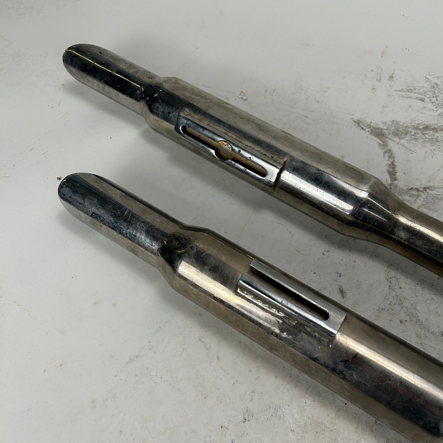 Chrome Paughco Panhead Shotgun Pipes