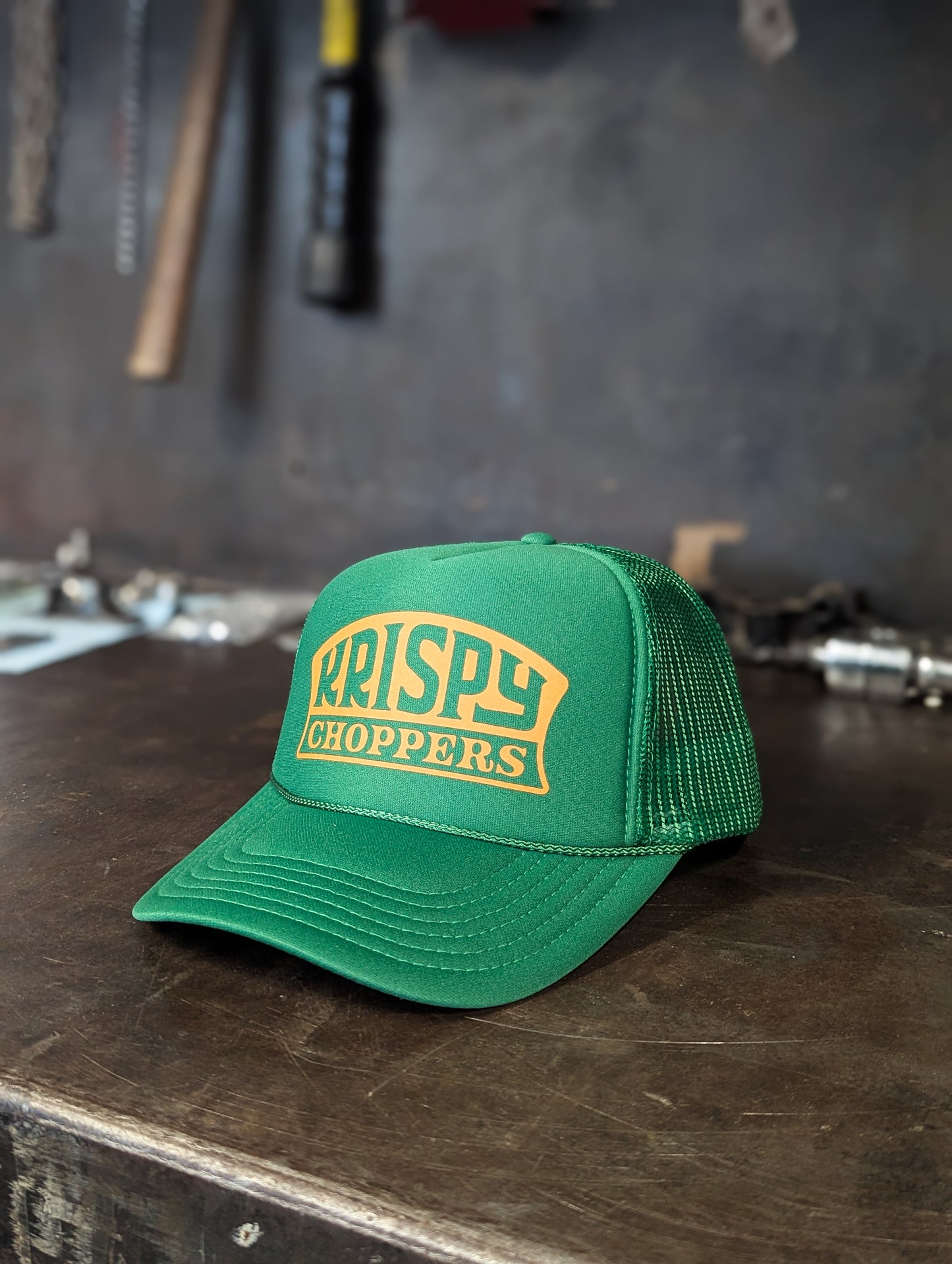 Krispy Choppers Badge Trucker Hat Green