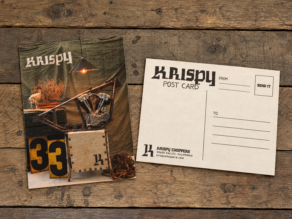 Limited Edition Knucklehead Engine & Frame Postcard