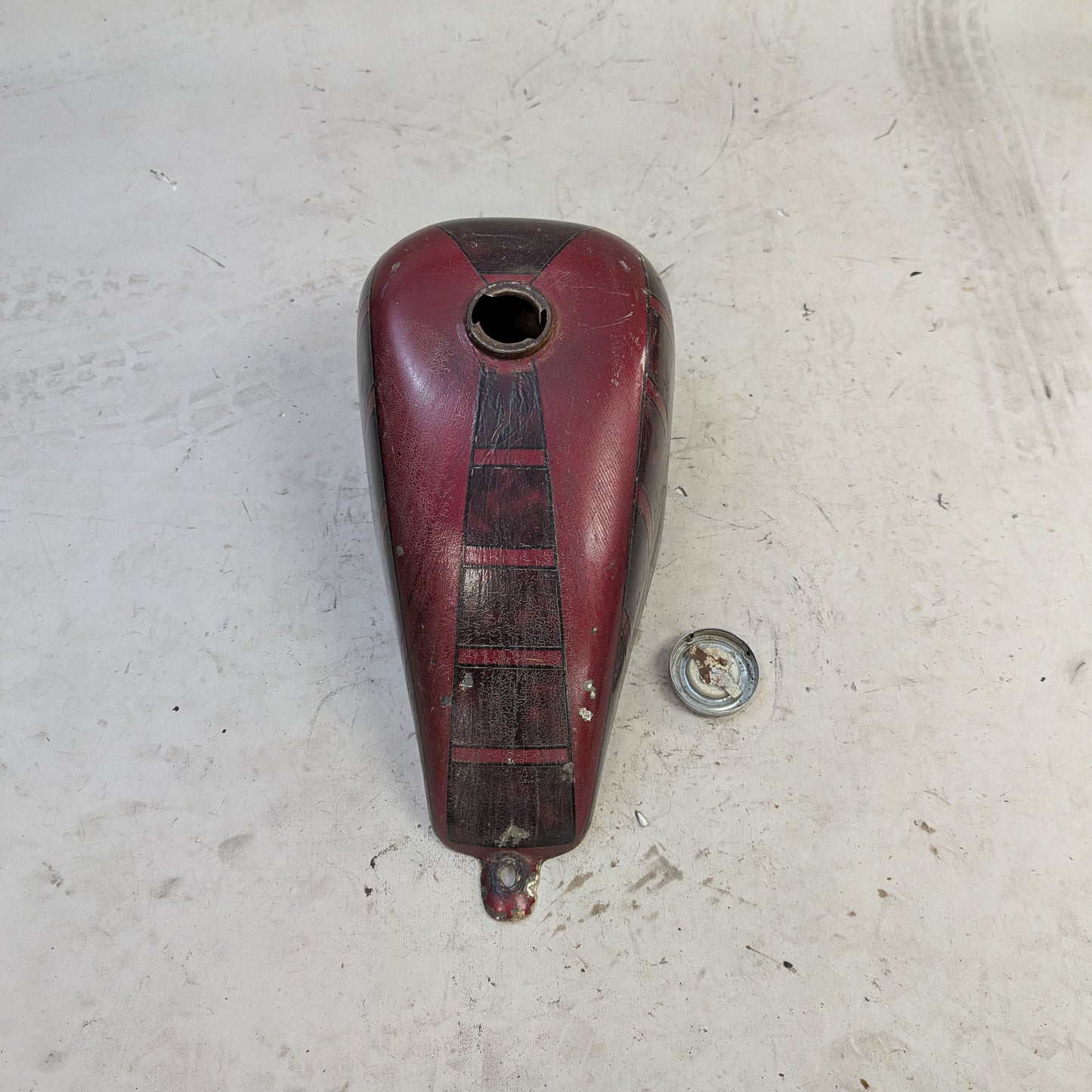 Vintage Fiberglass Sporty Gas Tank
