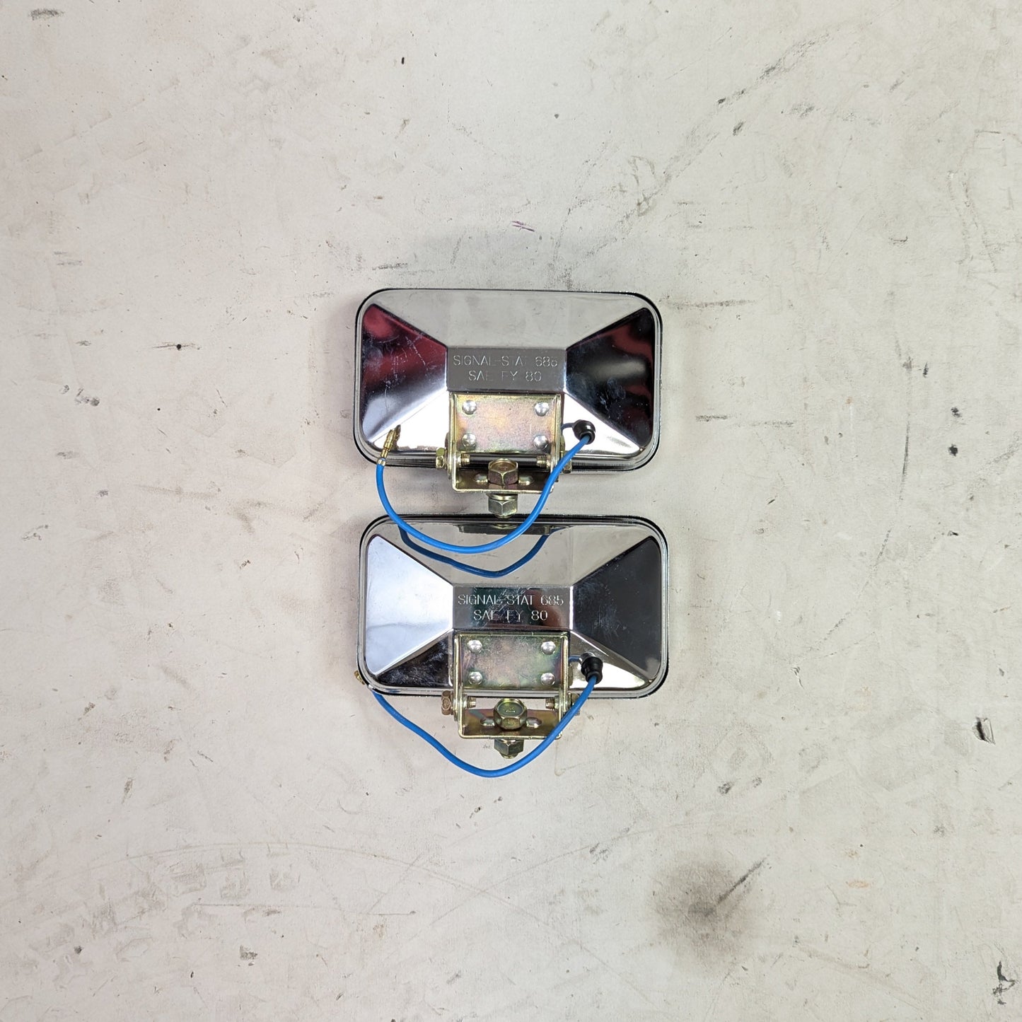 NOS Rectangle Signal-Stat Dual Headlights