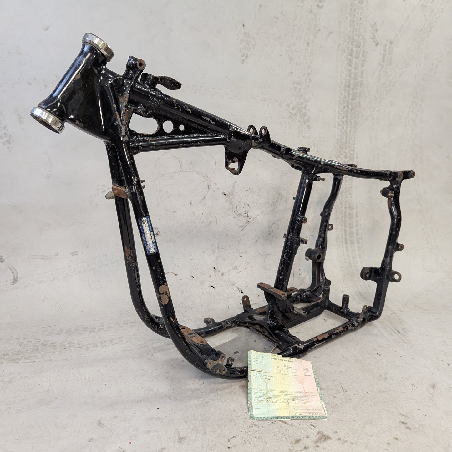 Harley Davidson 66-69 Shovelhead Frame w/ Title