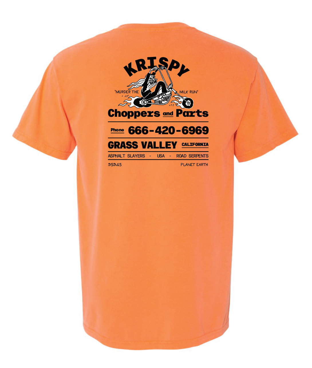 Orange Chop Wizard Shop Tee