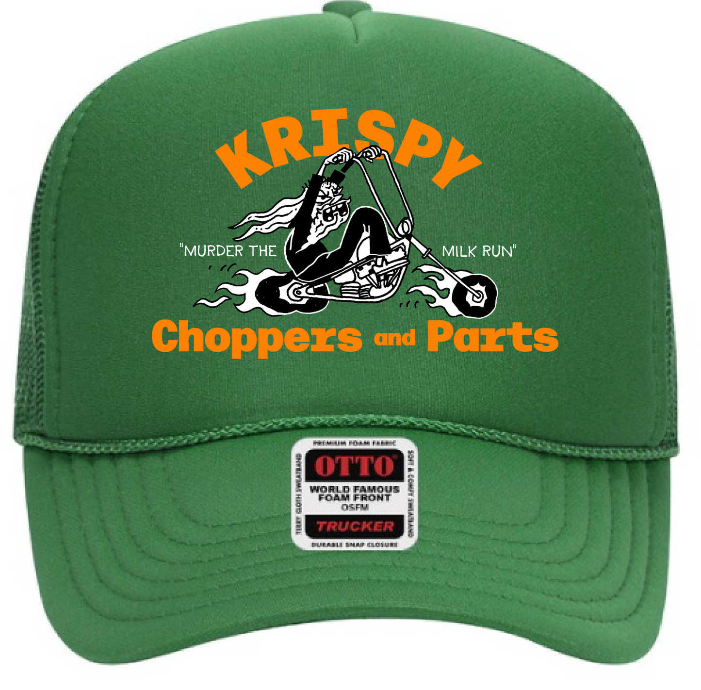 Chop Wizard Trucker Hat - Mean Green & Orange