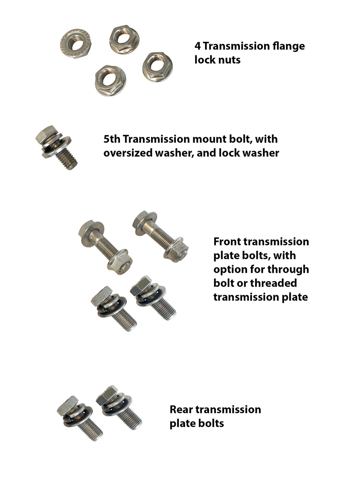 Stainless Steel 4 Speed Transmission Mounting Bolt Kit For Big Twin 36-84