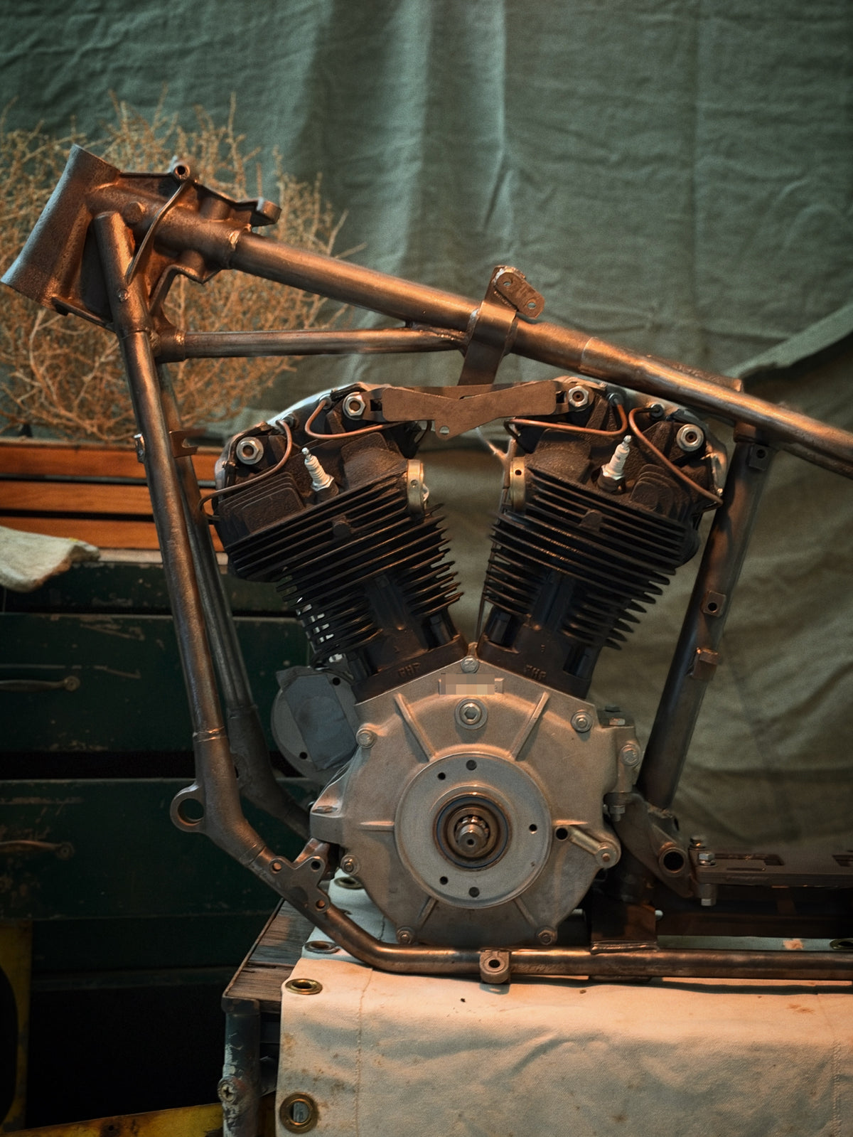 Limited Edition Knucklehead Engine & Frame Postcard